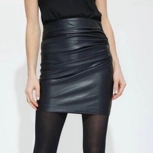 Generation Love Black Mika Vegan Leather Mini Skirt Size XXL NWT